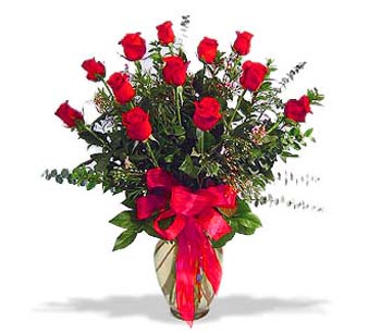 çiçek siparisi 11 adet kirmizi gül cam vazo  Zonguldak online çiçek gönderme sipariş 