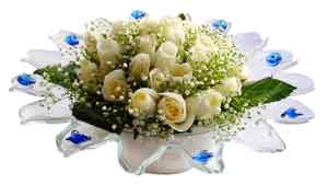  Zonguldak çiçek online çiçek siparişi  11 adet Beyaz güller özel cam tanzim