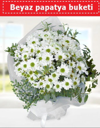 Beyaz Papatya Buketi  Zonguldak 14 şubat sevgililer günü çiçek 