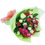 12 adet renkli gül buketi   Zonguldak çiçek gönderme sitemiz güvenlidir 