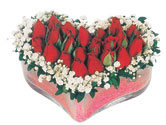  Zonguldak ucuz çiçek gönder  mika kalpte kirmizi güller 9 