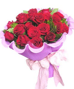 12 adet kırmızı gülden görsel buket  Zonguldak İnternetten çiçek siparişi 