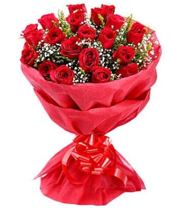 21 adet kırmızı gülden modern buket  Zonguldak çiçek gönderme 