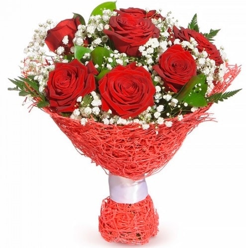 7 adet kırmızı gül buketi  Zonguldak çiçekçiler 